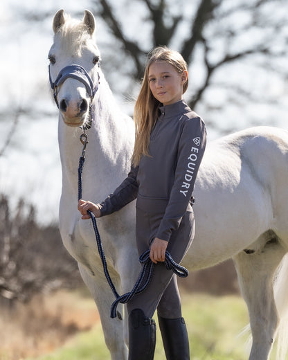 EQUIDRY Children's Water Repellent Base Layer Grey/White