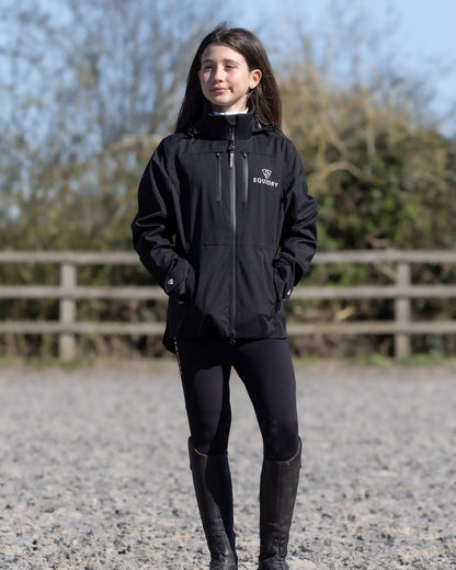 EQUIDRY Varsha Waterproof Riding Jacket Girl's Black