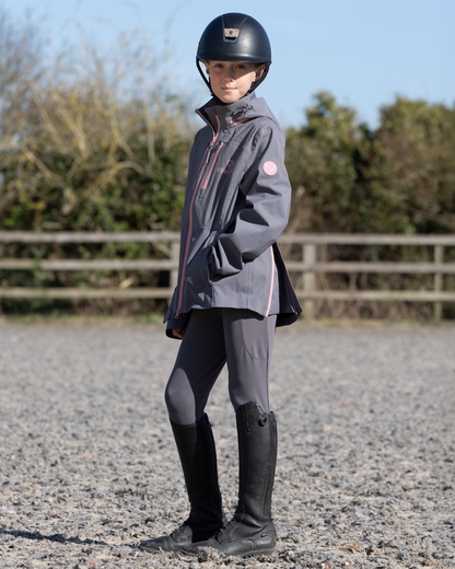EQUIDRY Varsha Waterproof Riding Jacket Girl's Grey