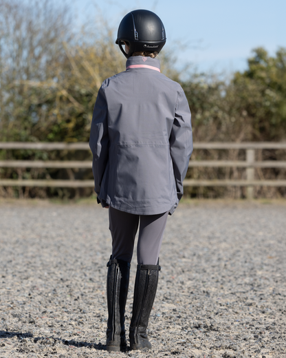EQUIDRY Varsha Waterproof Riding Jacket Girl's Grey