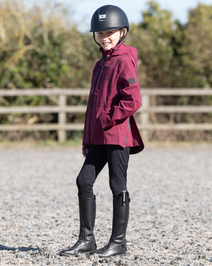EQUIDRY Varsha Waterproof Riding Jacket Girl's Plum