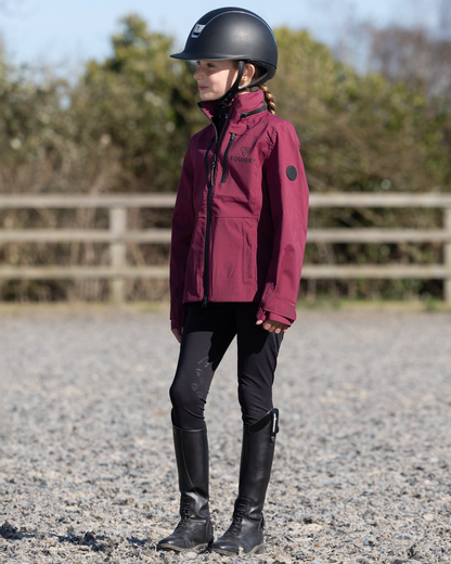 EQUIDRY Varsha Waterproof Riding Jacket Girl's Plum