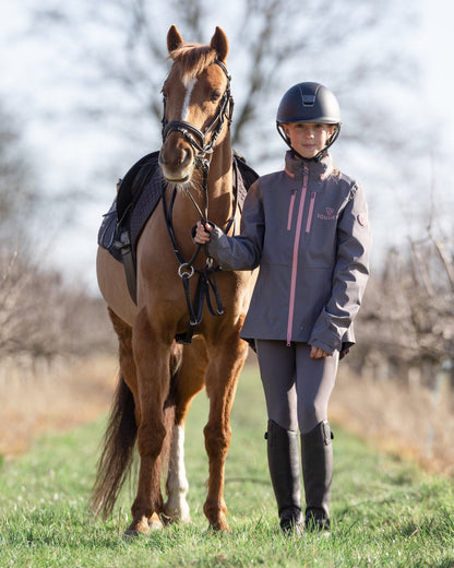 EQUIDRY Varsha Waterproof Riding Jacket Girl's Grey