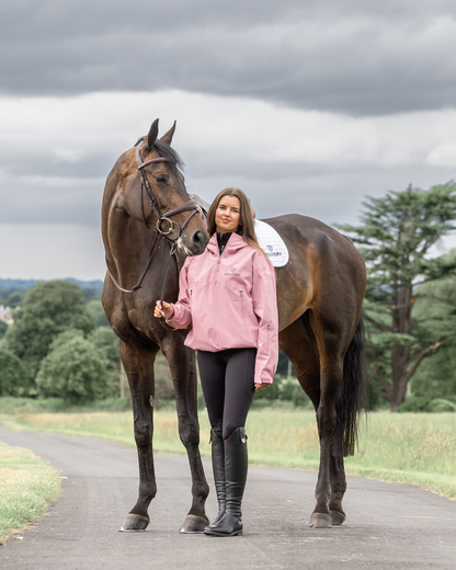 EQUIDRY Women's Storm Smock in Pale Pink with Horse | Equestrian Riding Apparel