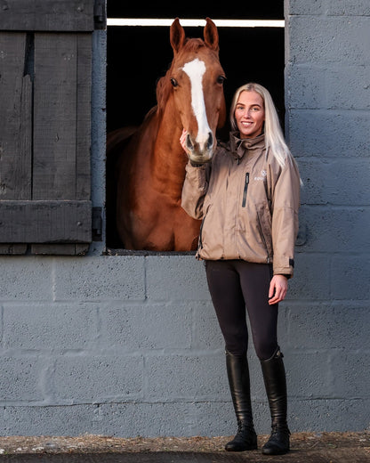 EQUIDRY Shortie Women's Thin Fleece Taupe
