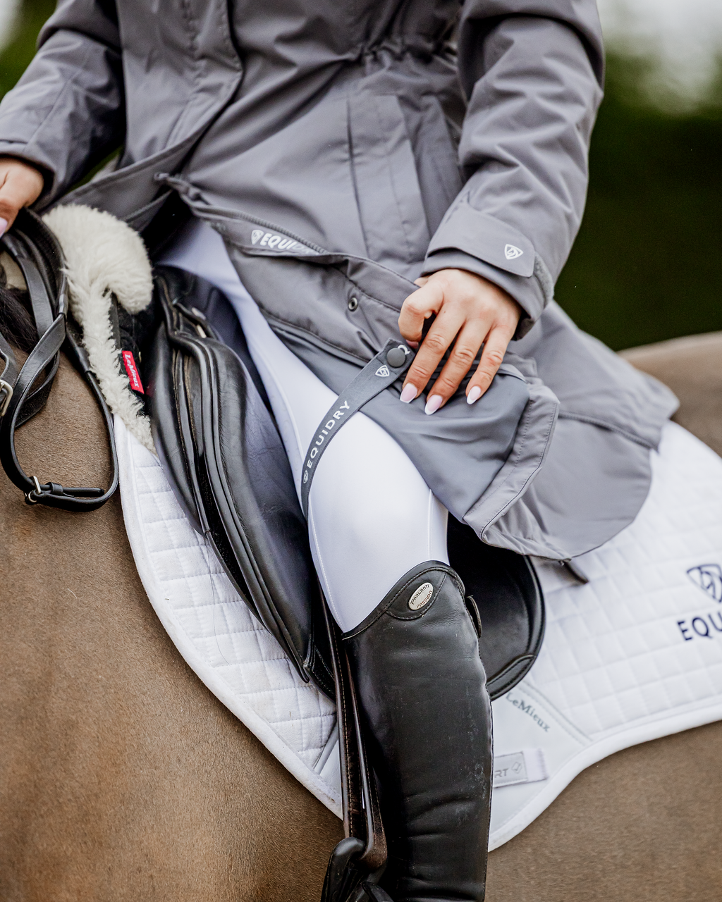 EQUIDRY  Bronte Waterproof Riding Coat Women's Grey