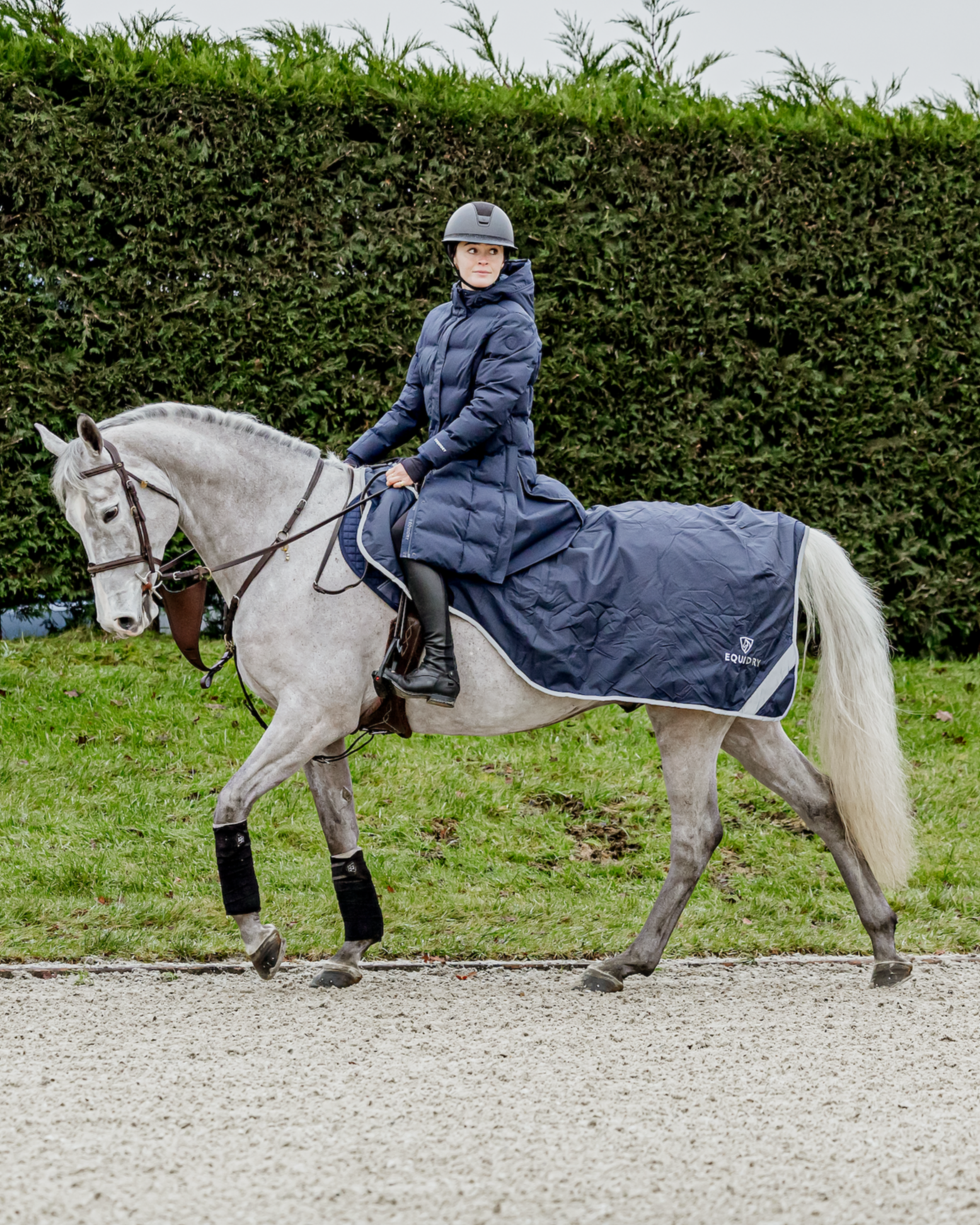 EQUIDRY Waterproof Exercise Sheet Thick Navy/Navy