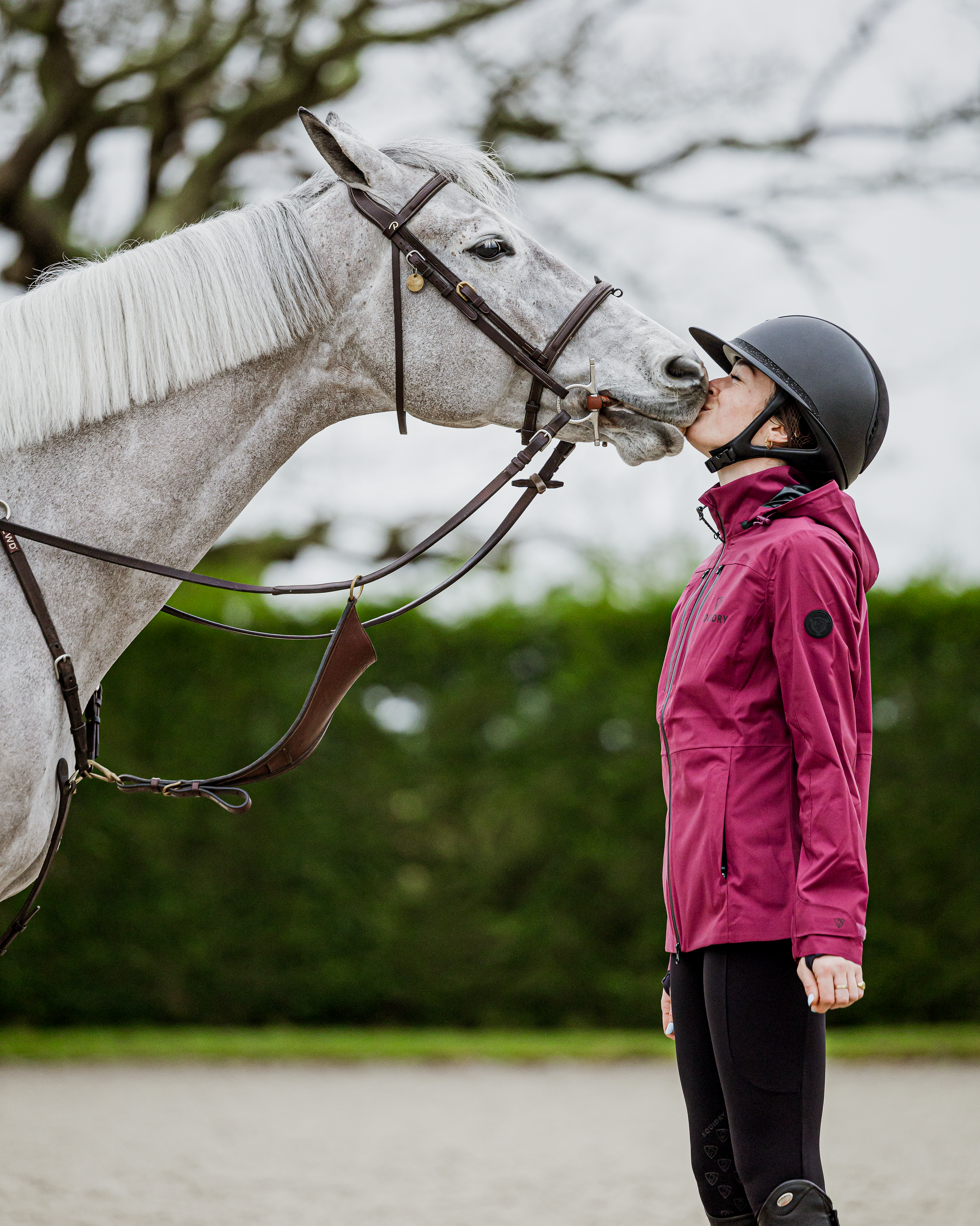 EQUIDRY Varsha Waterproof Riding Jacket Women's Plum