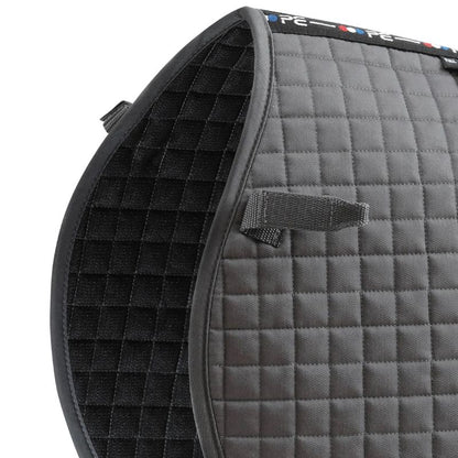 Premier Equine Grey Close Contact Cross Country Saddle Pad - High-Quality Cotton, Air Tech Mesh, Anti-Rub Protection