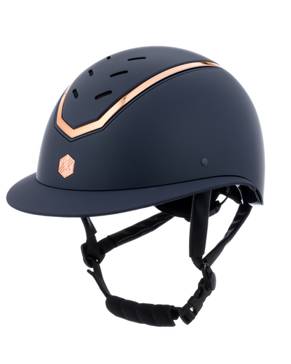 Charles Owen Kylo EQx Helmet Wide Peak Navy Matte/Rose Gold - Riding Helmet location-109746323830-outofstock…