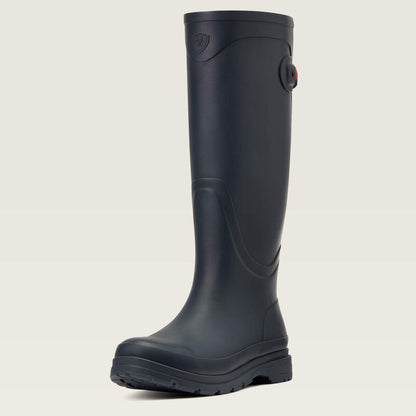 Ariat Women's Kelmarsh Navy Rubber Boot: Waterproof welly with adjustable strap and durable sole. Equestrian footwear.
