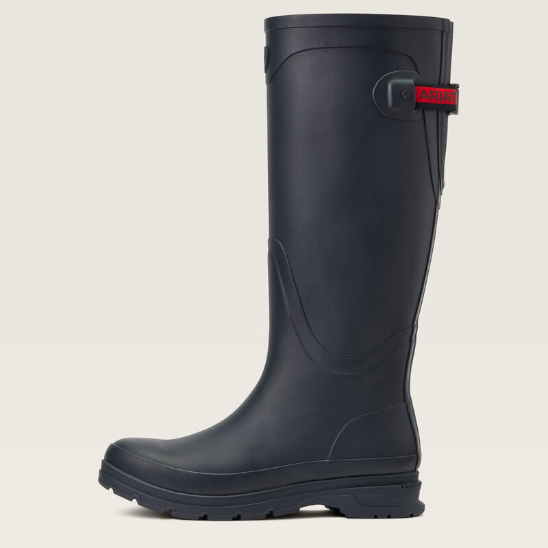 Ariat Kelmarsh Navy Rubber Boot UK 8 - Women's Waterproof Welly Boots. Equestrian & Outdoor Footwear.