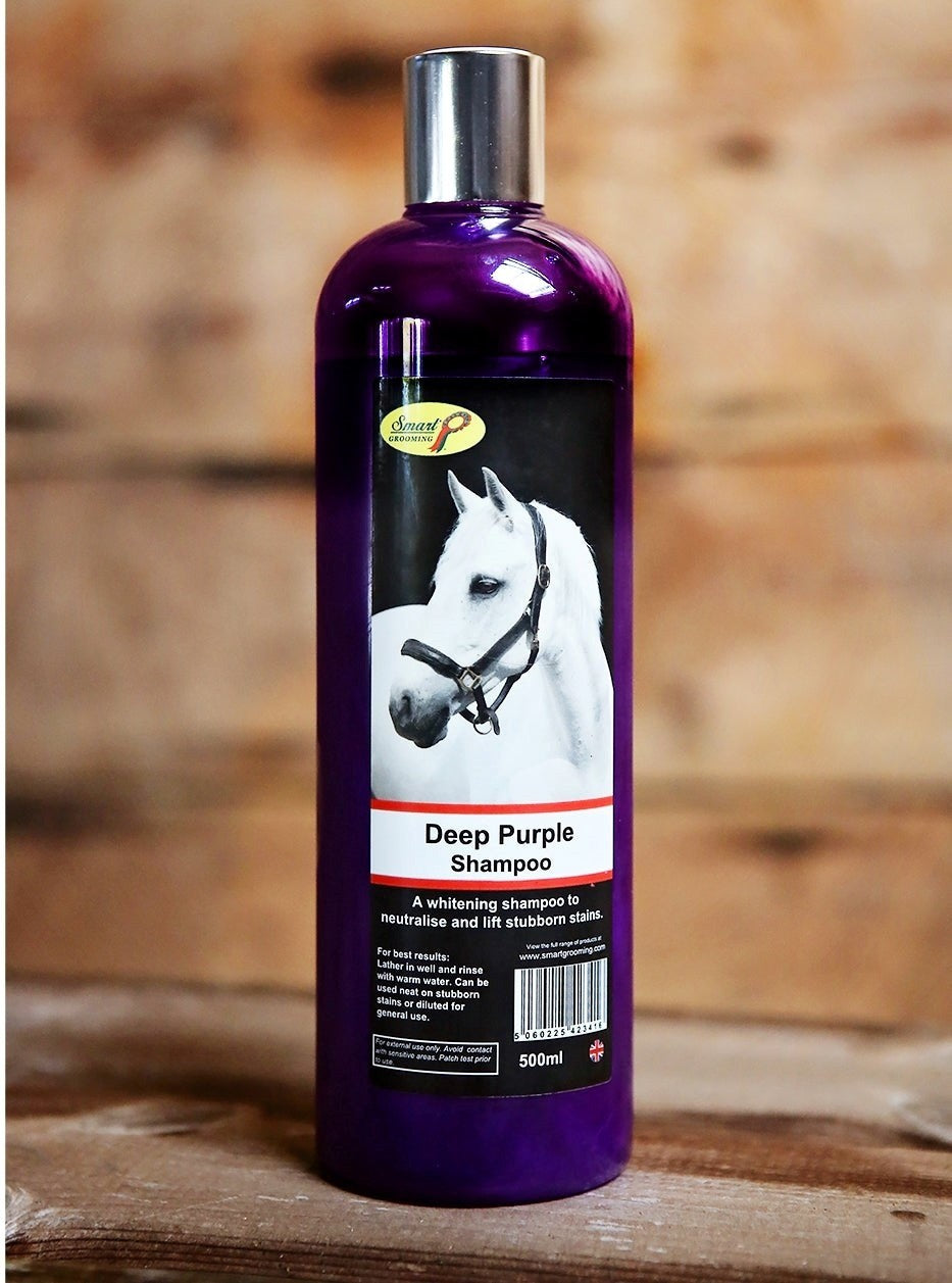 Smart Grooming Deep Purple Whitening Shampoo for Horses - Stain Remover & Brightener