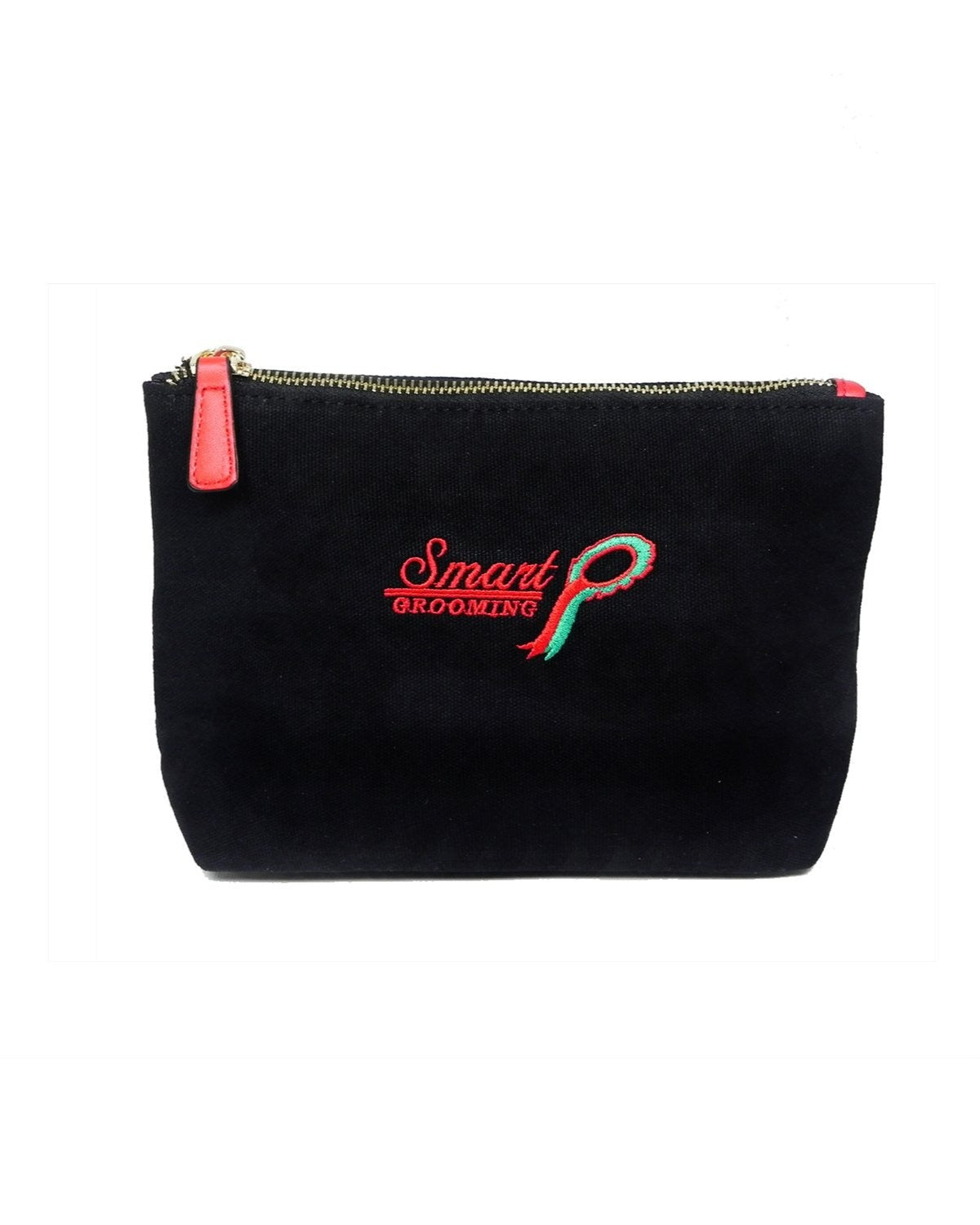 Smart Grooming Accessories Pouch - Black Cotton Drill, Red Tag, Equiflair