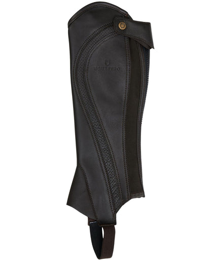 Equestro Unisex Gaiters Perforated Leather Maximum Comfort Brown | Equiflair