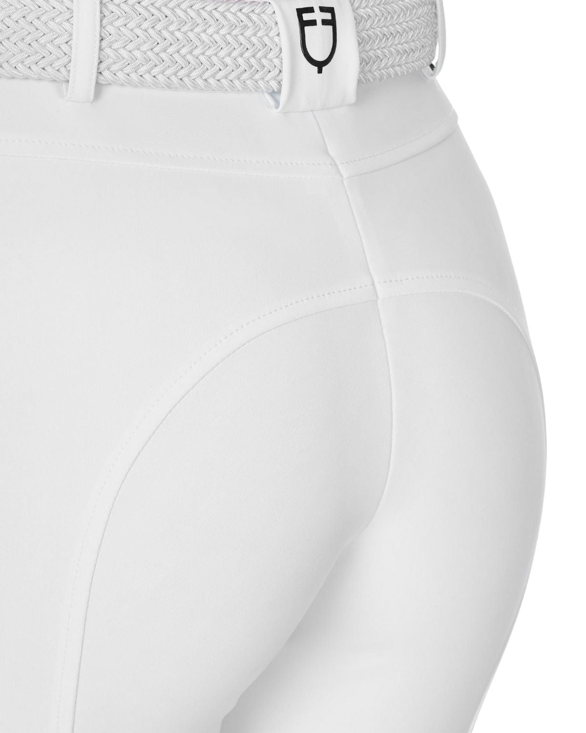 Equestro Women'S Knee Grip Breeches Equestro X Fise White