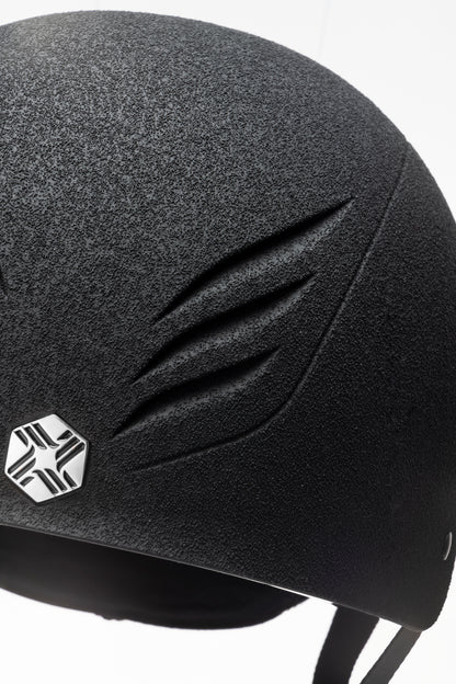 Charles Owen EQX Phoenix Black Skull Cap: Premium Jockey & Riding Helmet