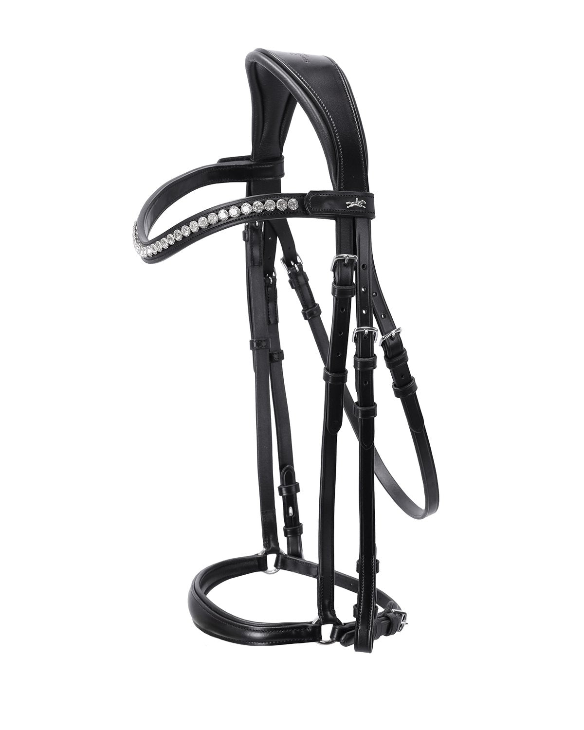 Schockemohle Bridle Pisa black/silver - Snaffle Bridle Horse Leatherwork VB