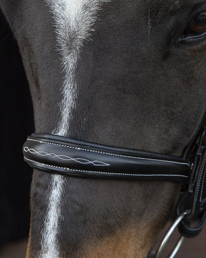 Schockemohle Bridle Monza F black/cream/silver