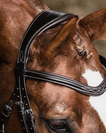 Schockemohle Bridle Monza F black/cream/silver