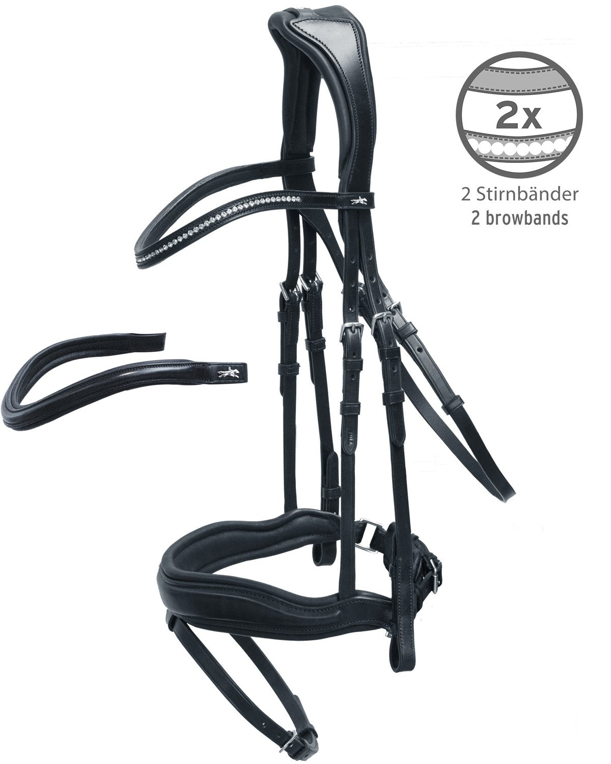 Schockemohle Bridle Stanford black/silver