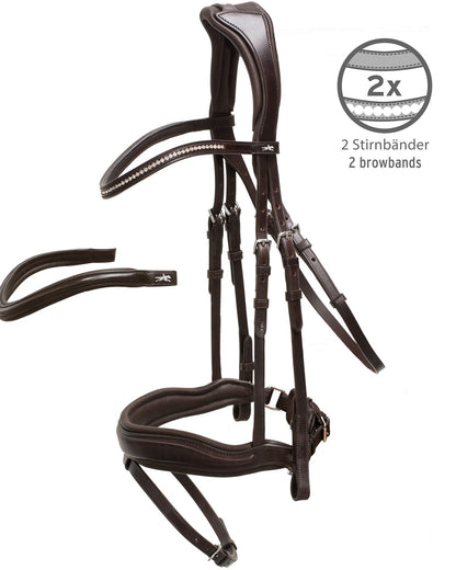 Schockemohle Bridle Stanford espresso/silver