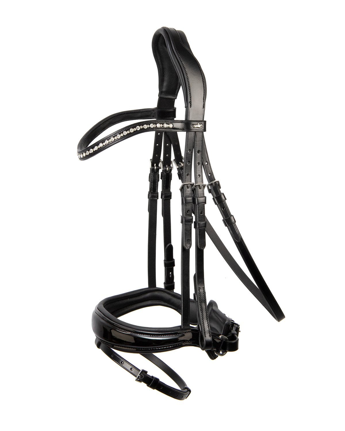Schockemohle Brantford Anatomical Bridle Black/Patent/Silver | Equiflair