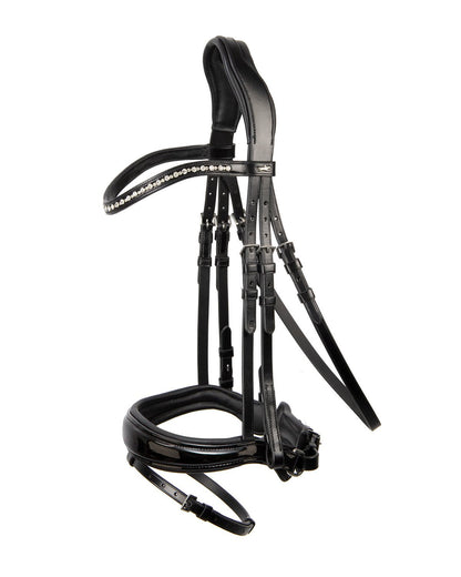 Schockemohle Brantford Anatomical Bridle Black/Patent/Silver | Equiflair