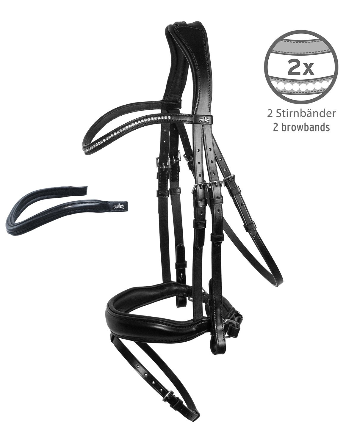 Schockemohle Bridle Stanford Wide black/silver