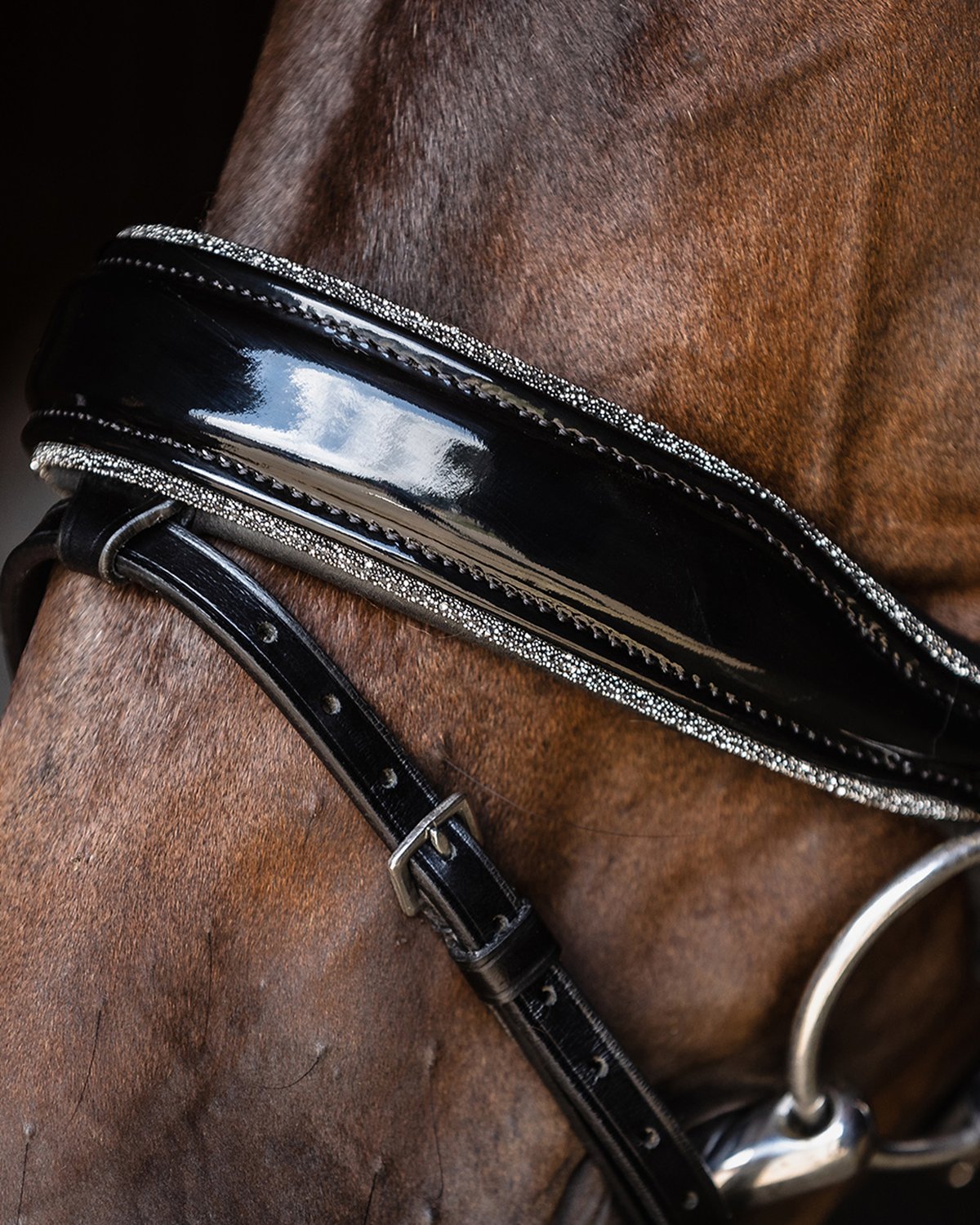 Schockemohle Bridle Stanford Glam black/patent/silver