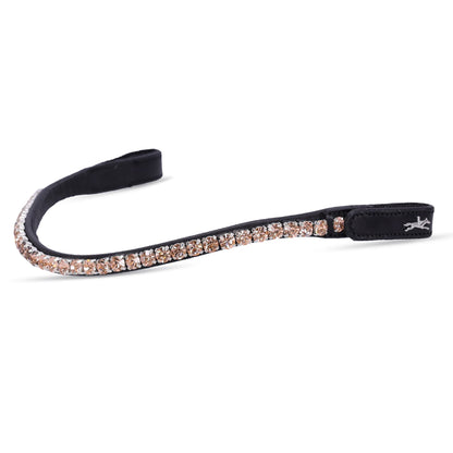 SCHOCKEMOHLE SIENA Browband BLACK/SILK | Horse Riding Browband with Crystals