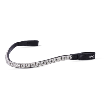 SCHOCKEMOHLE Malaga Browband Black/Crystal | Horse Browband with Crystals | Equiflair