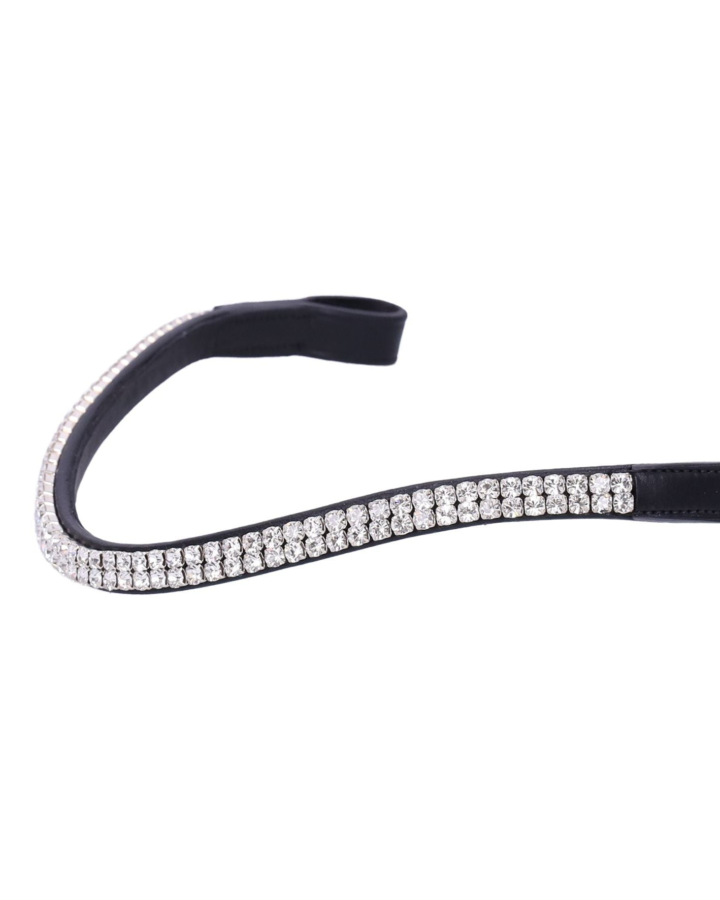Schockemohle Browband Valencia/Monticelli black/crystal - Horse Leatherwork VB