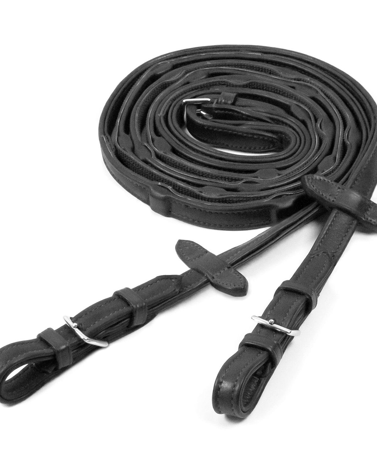 Schockemohle Reins Durasoft Grip black/silver