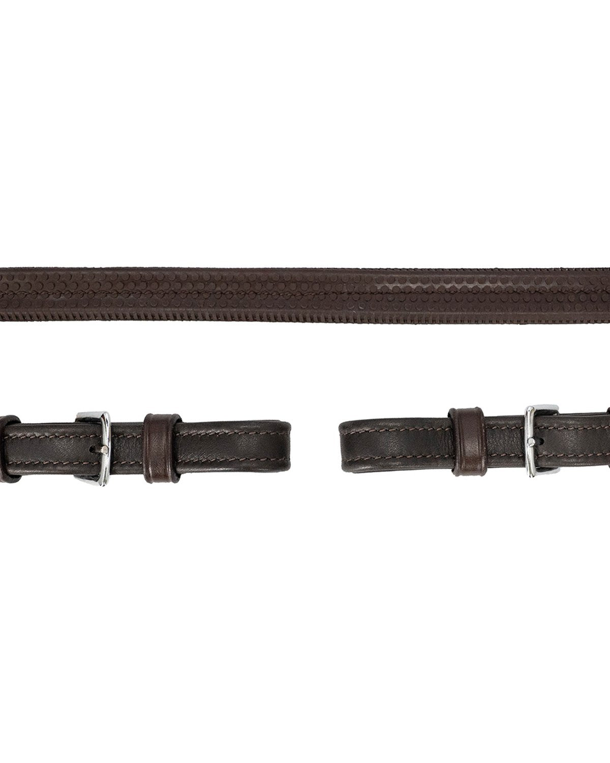 Schockemohle Reins Durasoft Rubber dark brown/silver