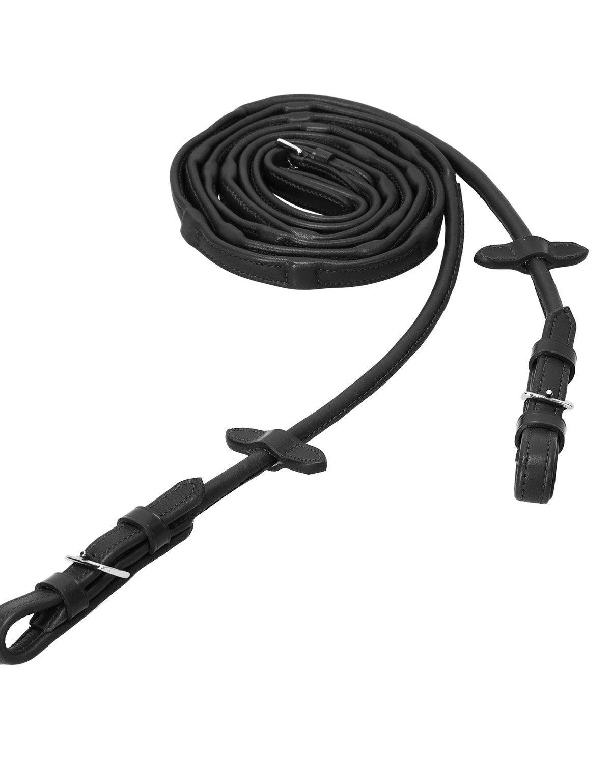 Schockemohle Reins Durasoft Rolled black/silver
