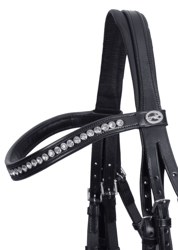 Schockemohle Barcelona Double Bridle Black/Silver | Equiflair