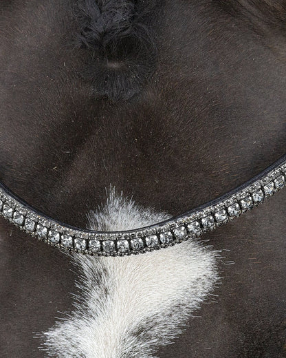 Schockemohle Double Bridle Brindisi black/white/silver