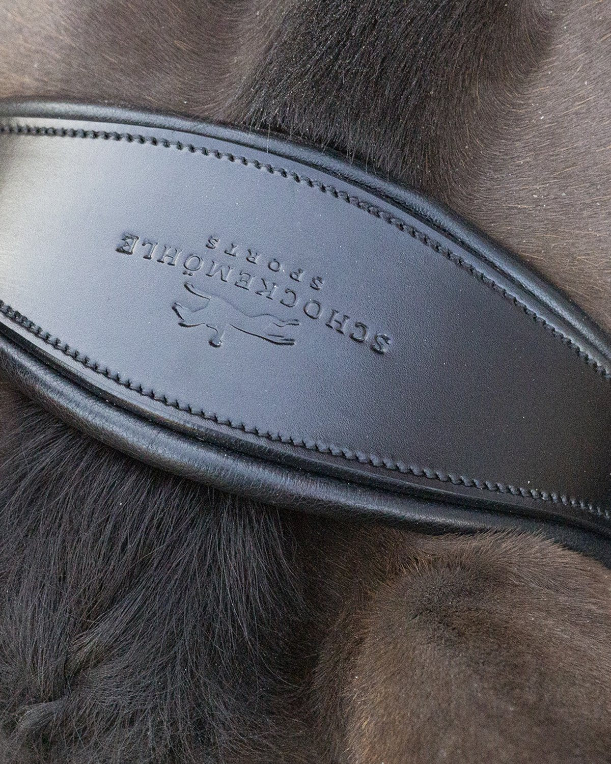 SCHOCKEMOHLE Double Bridle: Black Leather Horse Bridle with Logo. Equestrian Equipment for Dressage, Equiflair Store