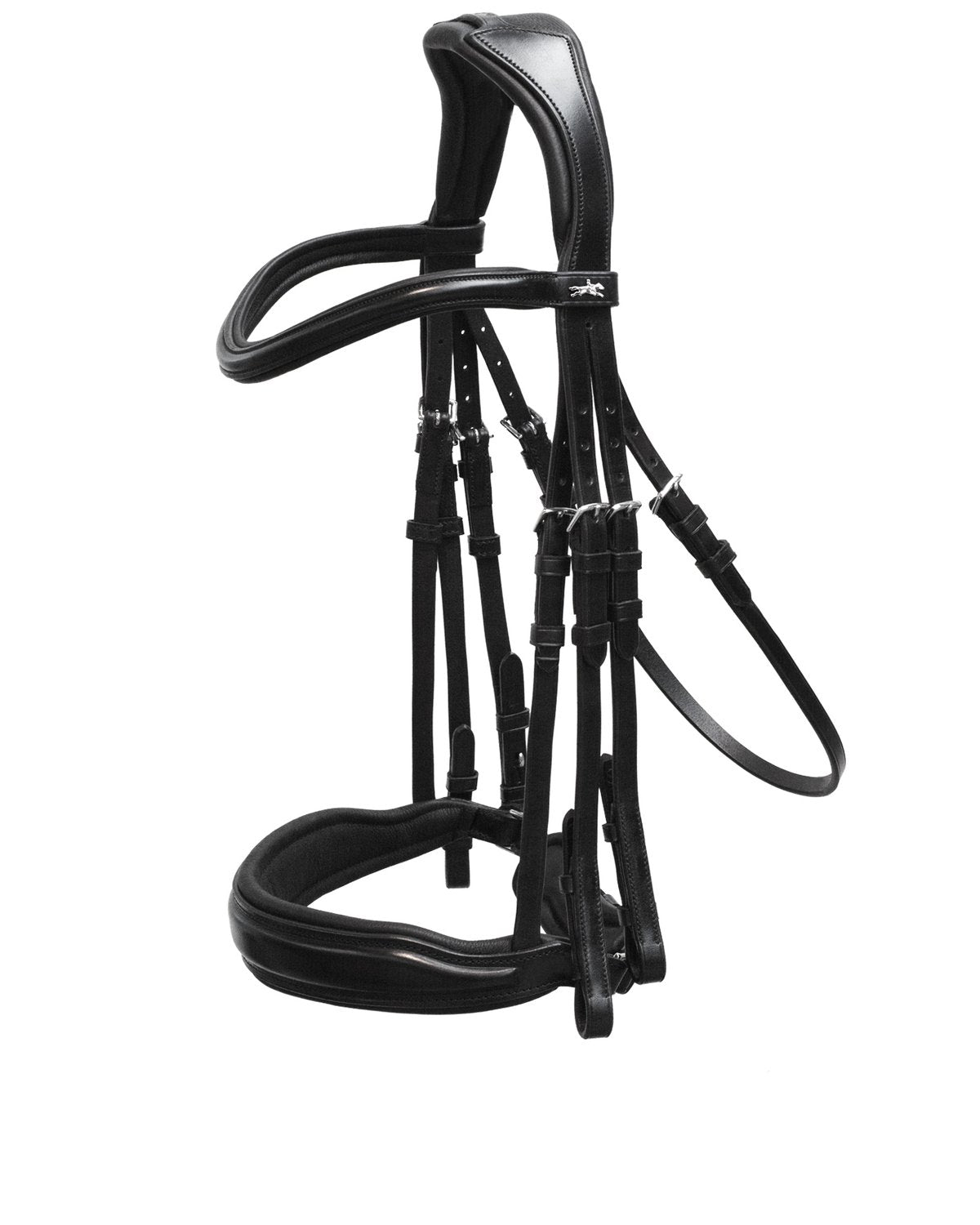 Schockemohle Double Bridle Milan black/silver