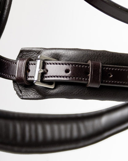 SCHOCKEMOHLE EQUITUS GAMMA Double Bridle - Brown Leather Horse Bridle with Silver Buckle