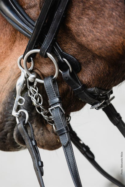 Schockemohle Double Bridle Milton Black/Silver | Equiflair