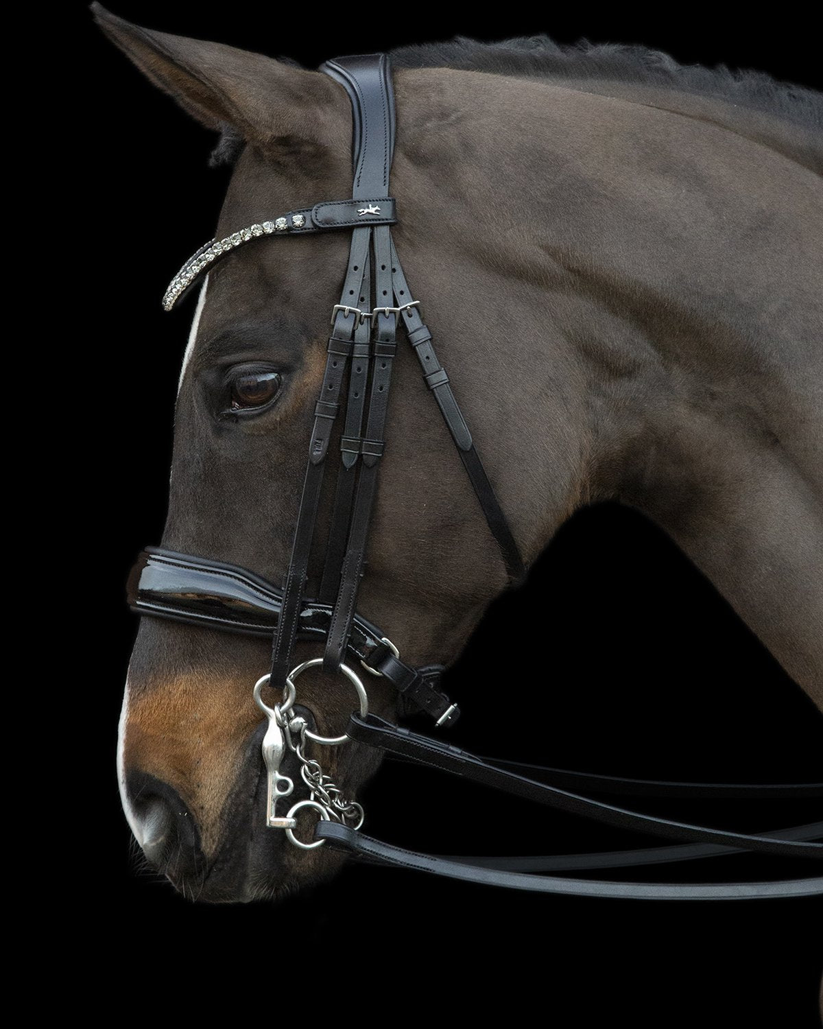 Schockemohle Double Bridle Milazzo black/silver