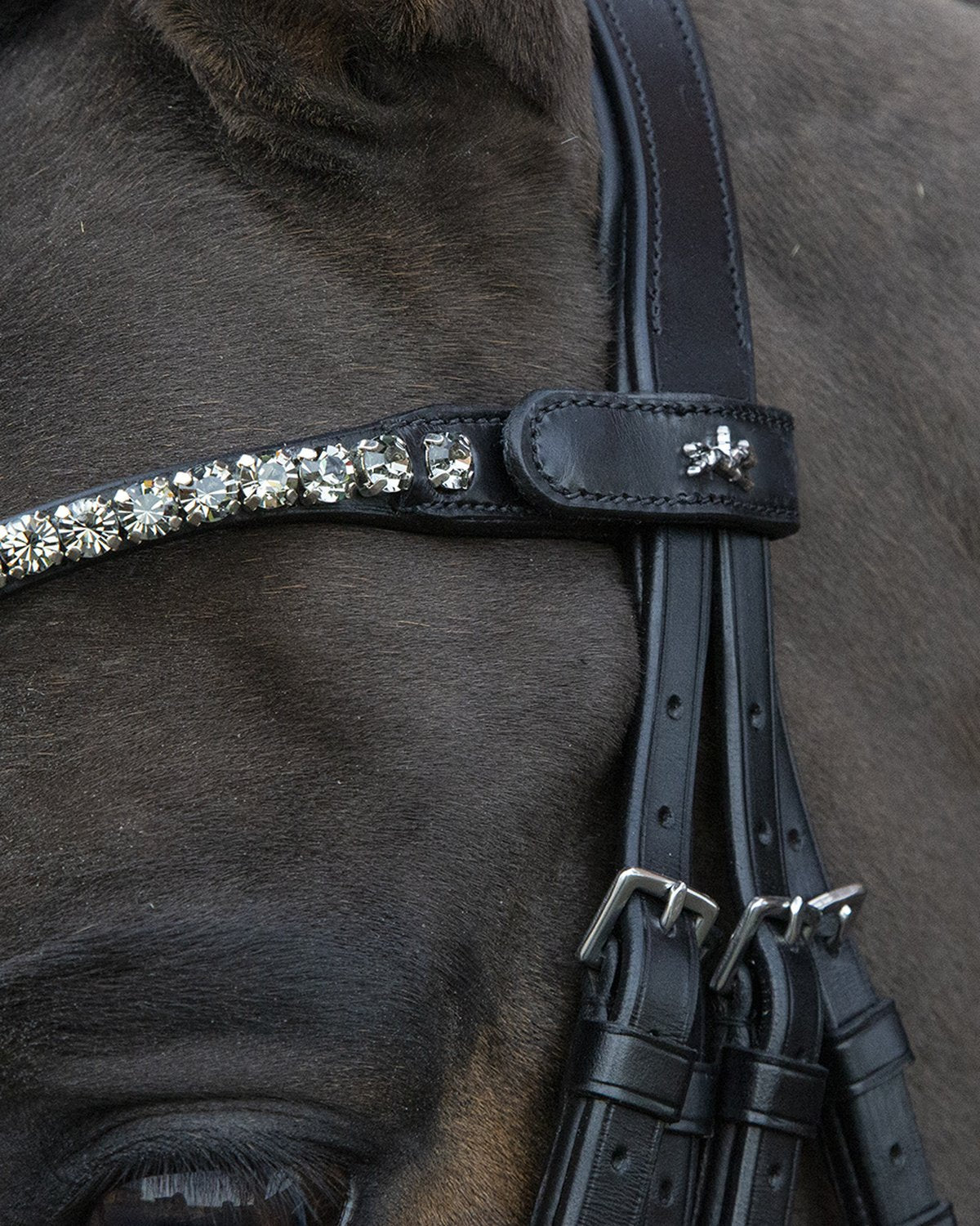 Schockemohle Double Bridle Milazzo black/patent/grey