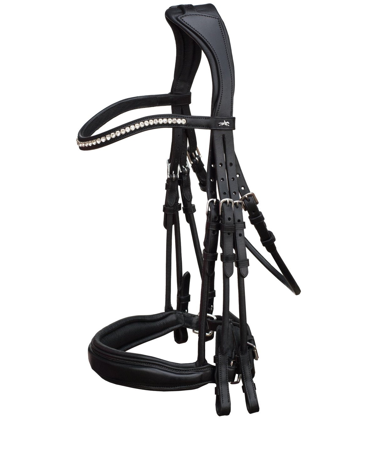 Schockemohle Double Bridle Venice black/silver
