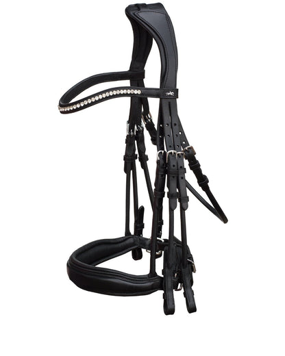 Schockemohle Double Bridle Venice black/silver