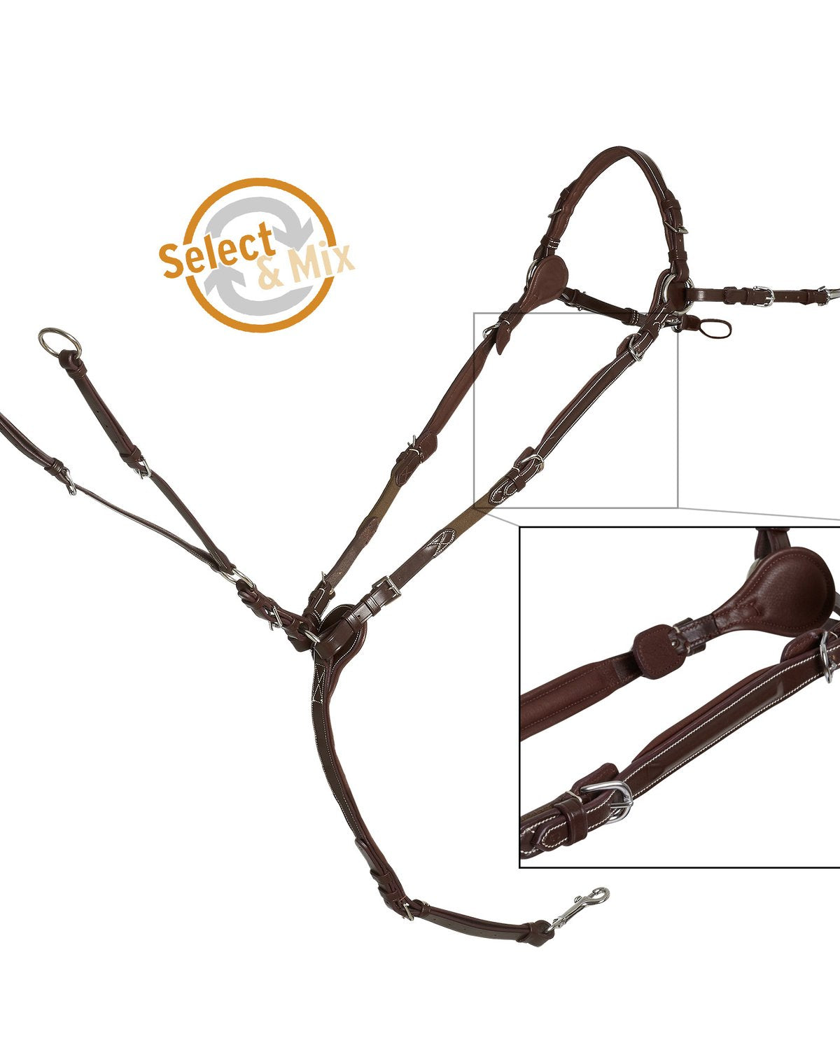 Schockemohle Breastplate Sevilla Select espresso/silver