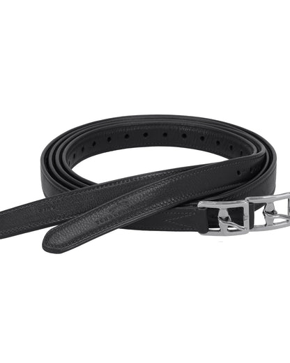 Schockemohle Colorado Soft Stirrup Leathers - Black/Silver - Equestrian Riding Equipment