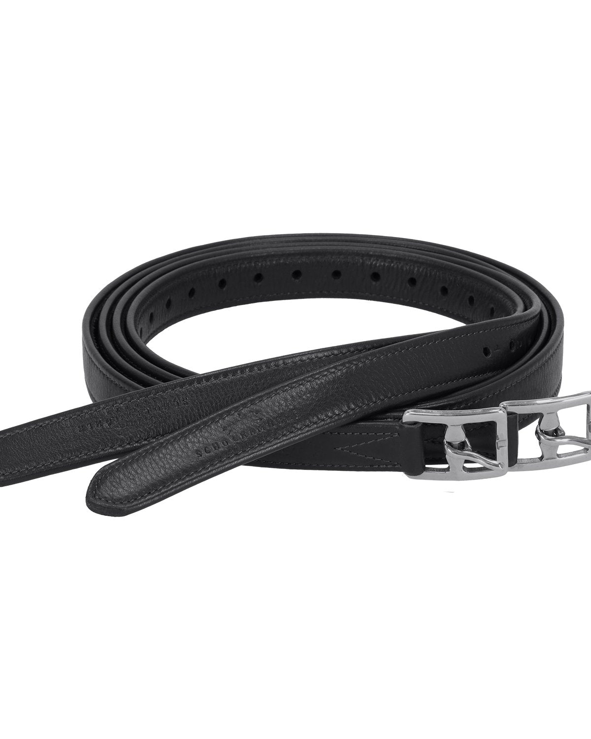 Schockemohle Stirrup leathers Colorado soft black/silver