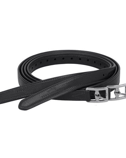 SCHOCKEMOHLE COLORADO SOFT Stirrup Leathers - Black Leather with Silver Buckles | Equiflair